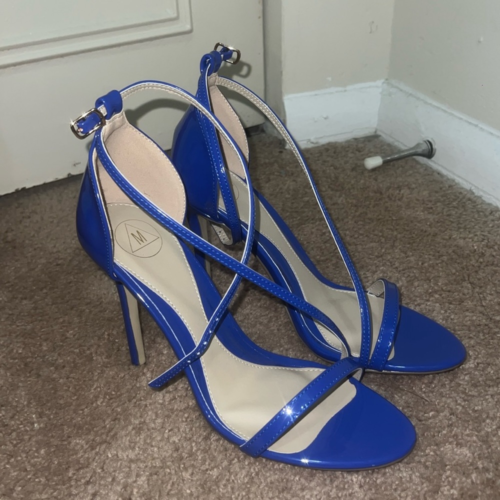 Missguided blue simple heels
